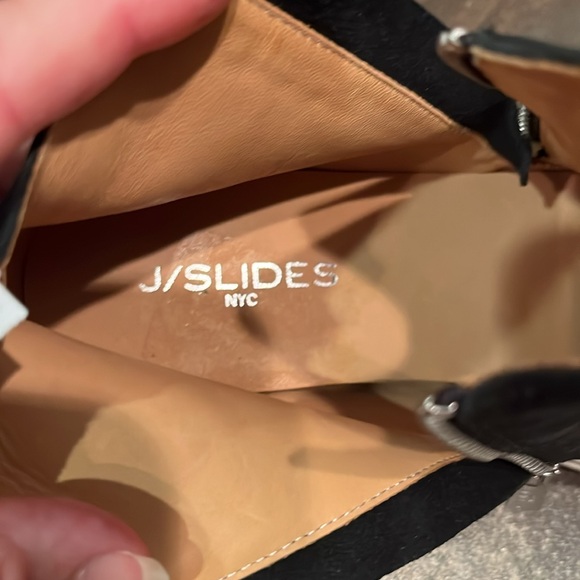 J Slides Wyona Water proof wedge sneaker NWOT Black Suede size 9 - Picture 9 of 10